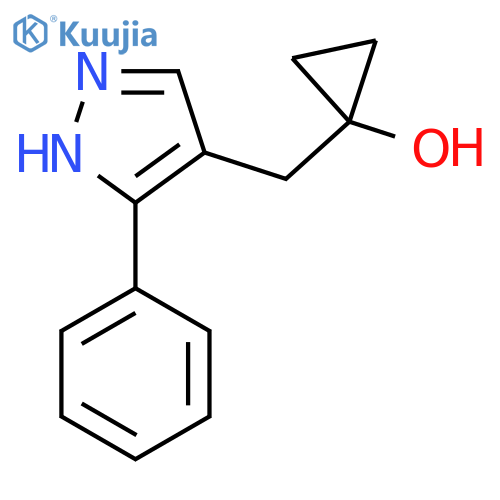 1-(3-phenyl-1H-pyrazol-4-yl)methylcyclopropan-1-ol structure
