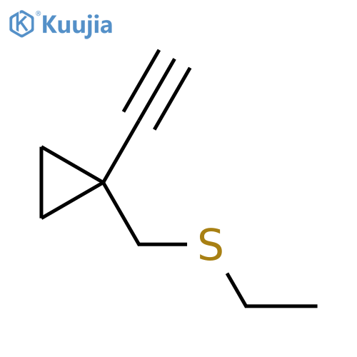 1-(ethylsulfanyl)methyl-1-ethynylcyclopropane structure