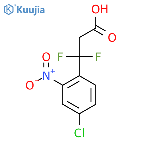 3-(4-chloro-2-nitrophenyl)-3,3-difluoropropanoic acid structure