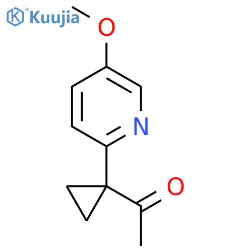 1-1-(5-methoxypyridin-2-yl)cyclopropylethan-1-one structure