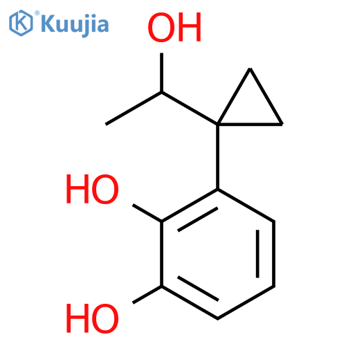 3-1-(1-hydroxyethyl)cyclopropylbenzene-1,2-diol structure