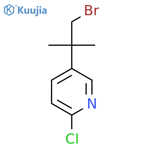 5-(1-bromo-2-methylpropan-2-yl)-2-chloropyridine structure