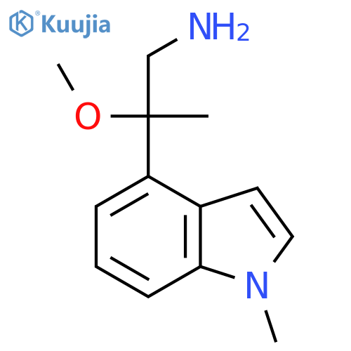 2-methoxy-2-(1-methyl-1H-indol-4-yl)propan-1-amine structure