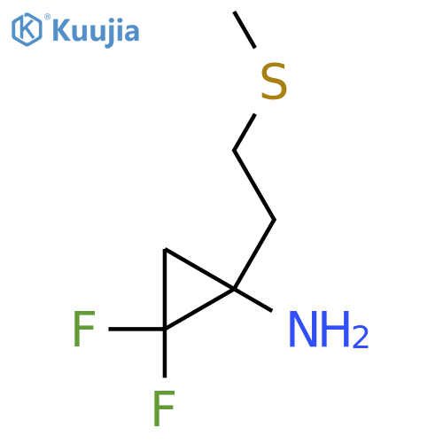 2,2-difluoro-1-2-(methylsulfanyl)ethylcyclopropan-1-amine structure