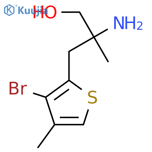 2-amino-3-(3-bromo-4-methylthiophen-2-yl)-2-methylpropan-1-ol structure