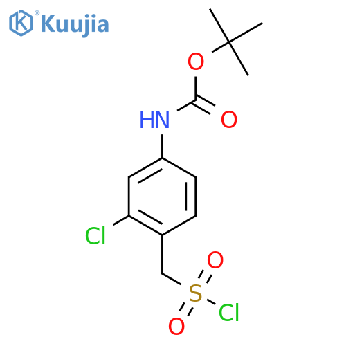 tert-butyl N-{3-chloro-4-(chlorosulfonyl)methylphenyl}carbamate structure