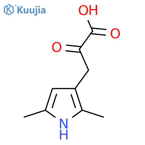 3-(2,5-dimethyl-1H-pyrrol-3-yl)-2-oxopropanoic acid structure