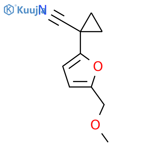 1-5-(methoxymethyl)furan-2-ylcyclopropane-1-carbonitrile structure