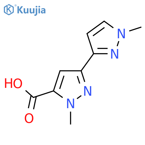 1-methyl-3-(1-methyl-1H-pyrazol-3-yl)-1H-pyrazole-5-carboxylic acid structure