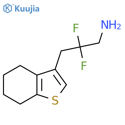 2,2-difluoro-3-(4,5,6,7-tetrahydro-1-benzothiophen-3-yl)propan-1-amine structure