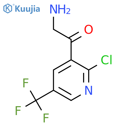 2-amino-1-2-chloro-5-(trifluoromethyl)pyridin-3-ylethan-1-one structure