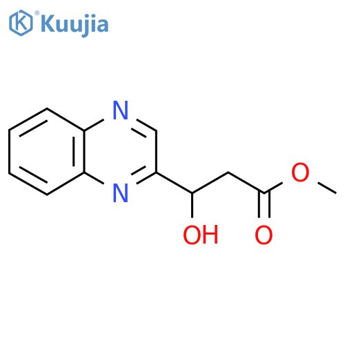 methyl 3-hydroxy-3-(quinoxalin-2-yl)propanoate structure
