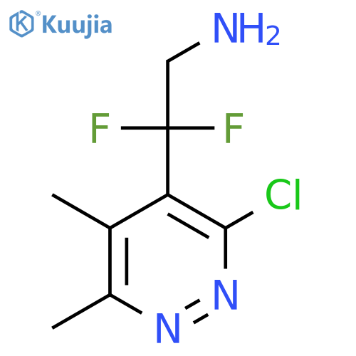 2-(3-chloro-5,6-dimethylpyridazin-4-yl)-2,2-difluoroethan-1-amine structure