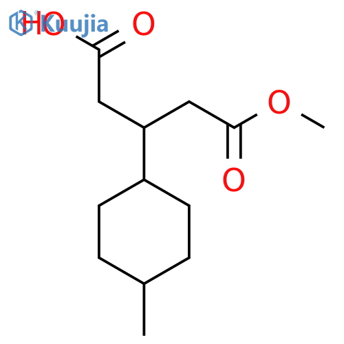 5-methoxy-3-(4-methylcyclohexyl)-5-oxopentanoic acid structure