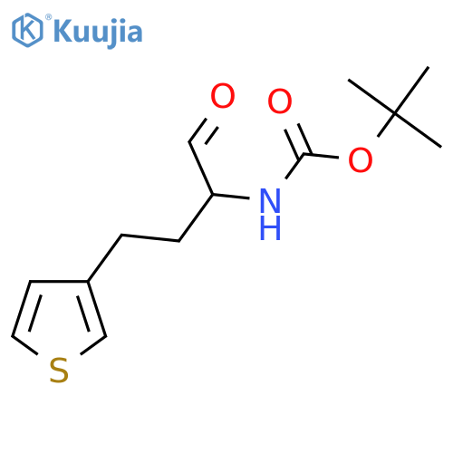 tert-butyl N-1-oxo-4-(thiophen-3-yl)butan-2-ylcarbamate structure
