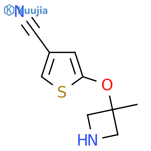 5-(3-methylazetidin-3-yl)oxythiophene-3-carbonitrile structure