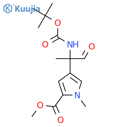 methyl 4-(2-{(tert-butoxy)carbonylamino}-1-oxopropan-2-yl)-1-methyl-1H-pyrrole-2-carboxylate structure
