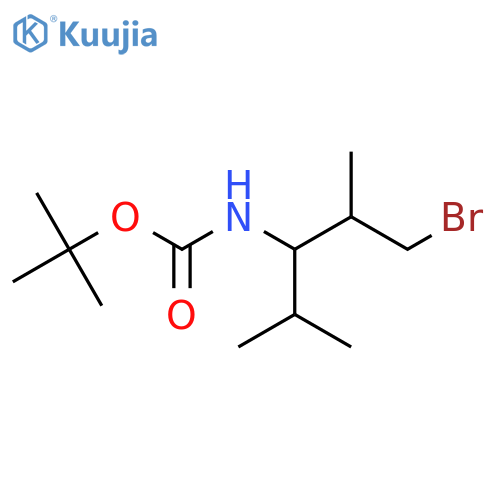tert-butyl N-(1-bromo-2,4-dimethylpentan-3-yl)carbamate structure