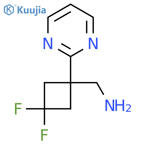 3,3-difluoro-1-(pyrimidin-2-yl)cyclobutylmethanamine structure