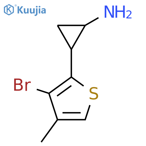 2-(3-bromo-4-methylthiophen-2-yl)cyclopropan-1-amine structure