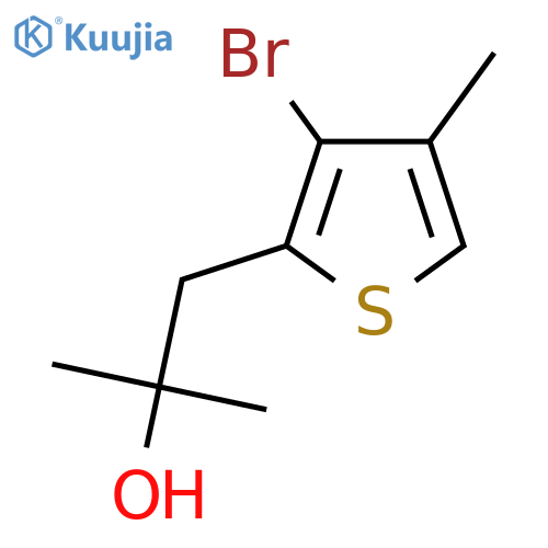 1-(3-bromo-4-methylthiophen-2-yl)-2-methylpropan-2-ol structure