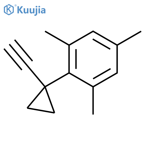 2-(1-ethynylcyclopropyl)-1,3,5-trimethylbenzene structure