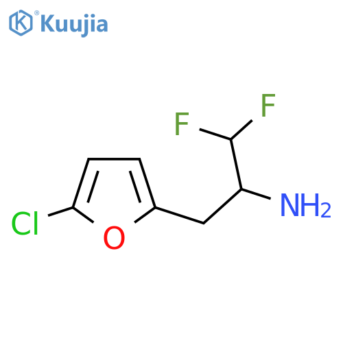 3-(5-Chlorofuran-2-yl)-1,1-difluoropropan-2-amine structure
