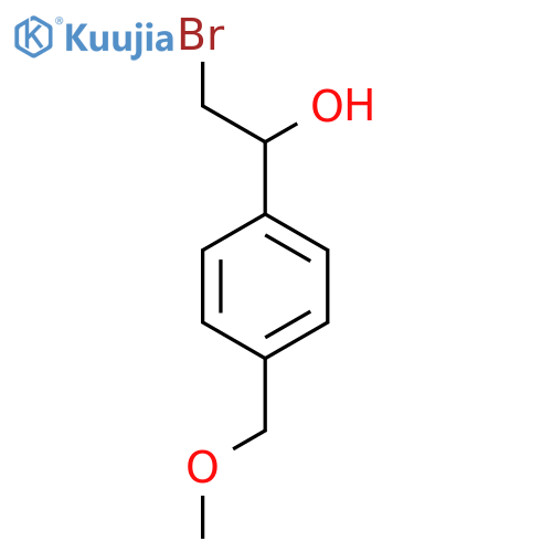 2-bromo-1-4-(methoxymethyl)phenylethan-1-ol structure