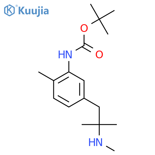 tert-butyl N-{2-methyl-5-2-methyl-2-(methylamino)propylphenyl}carbamate structure