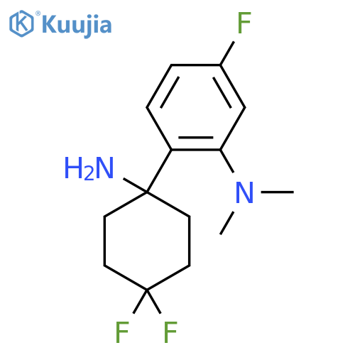 2-(1-amino-4,4-difluorocyclohexyl)-5-fluoro-N,N-dimethylaniline structure