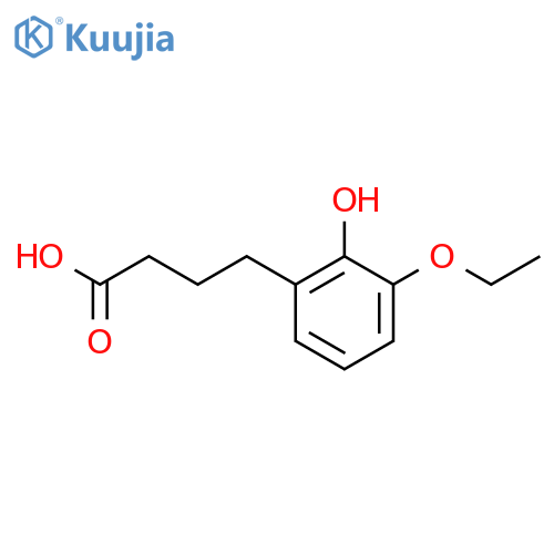 4-(3-ethoxy-2-hydroxyphenyl)butanoic acid structure