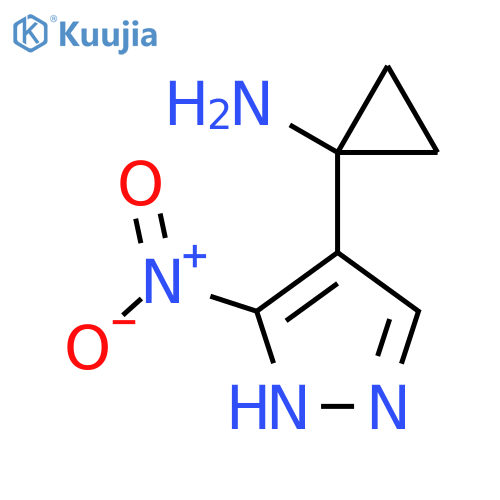 1-(3-nitro-1H-pyrazol-4-yl)cyclopropan-1-amine structure
