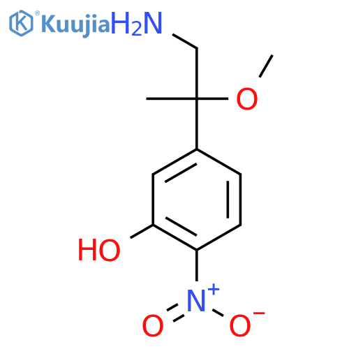 5-(1-amino-2-methoxypropan-2-yl)-2-nitrophenol structure