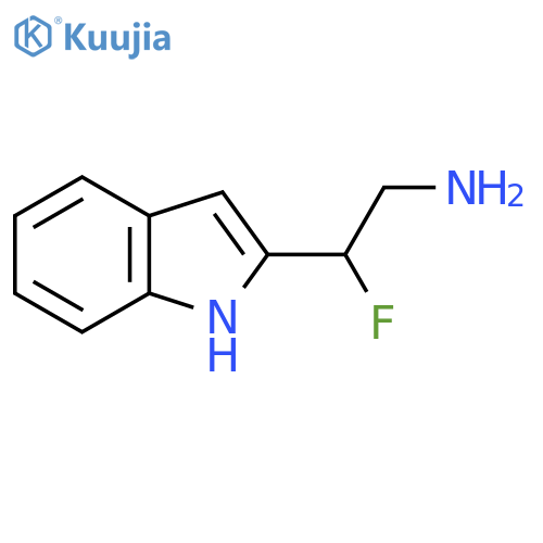 2-fluoro-2-(1H-indol-2-yl)ethan-1-amine structure