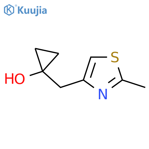 1-(2-methyl-1,3-thiazol-4-yl)methylcyclopropan-1-ol structure