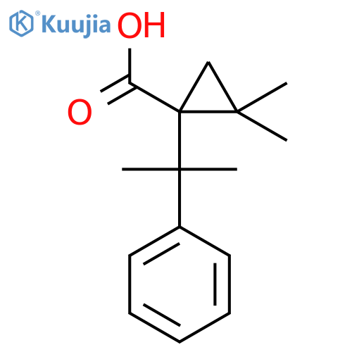 2,2-dimethyl-1-(2-phenylpropan-2-yl)cyclopropane-1-carboxylic acid structure