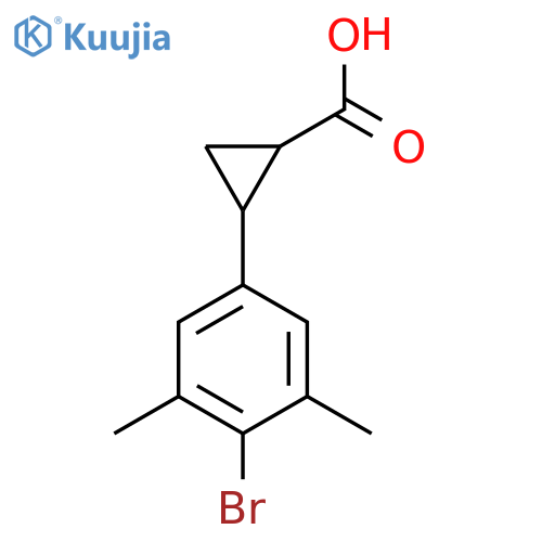 2-(4-bromo-3,5-dimethylphenyl)cyclopropane-1-carboxylic acid structure