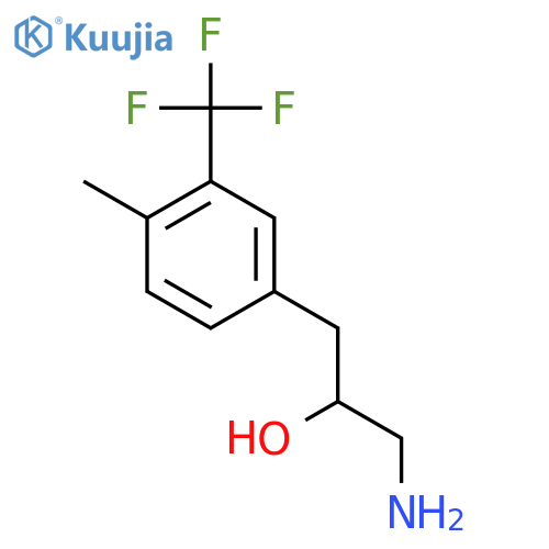 1-amino-3-4-methyl-3-(trifluoromethyl)phenylpropan-2-ol structure