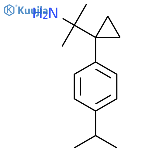 2-{1-4-(propan-2-yl)phenylcyclopropyl}propan-2-amine structure