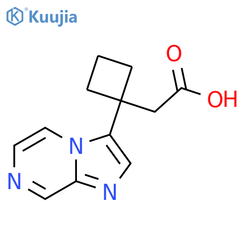 2-(1-{imidazo1,2-apyrazin-3-yl}cyclobutyl)acetic acid structure