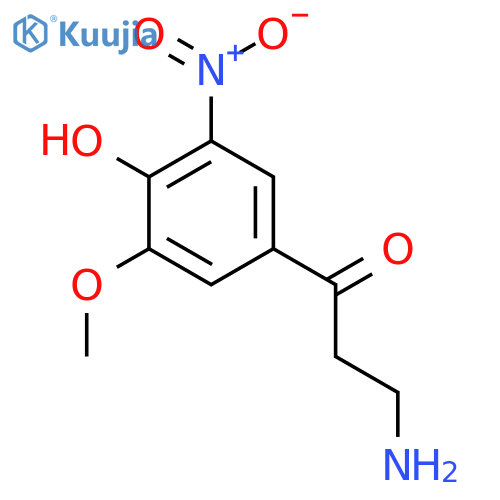 3-amino-1-(4-hydroxy-3-methoxy-5-nitrophenyl)propan-1-one structure