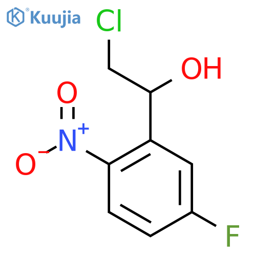 2-chloro-1-(5-fluoro-2-nitrophenyl)ethan-1-ol structure