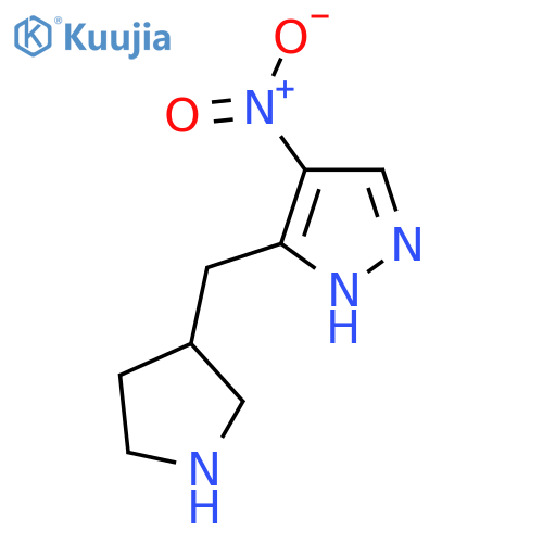 4-nitro-3-(pyrrolidin-3-yl)methyl-1H-pyrazole structure