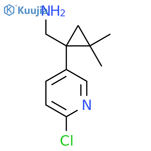 1-(6-chloropyridin-3-yl)-2,2-dimethylcyclopropylmethanamine structure