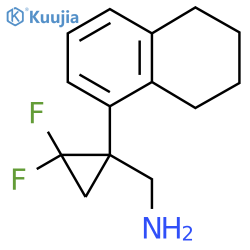 2,2-difluoro-1-(5,6,7,8-tetrahydronaphthalen-1-yl)cyclopropylmethanamine structure