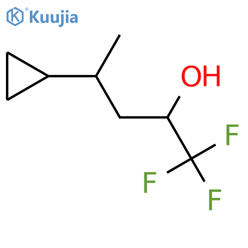 4-cyclopropyl-1,1,1-trifluoropentan-2-ol structure