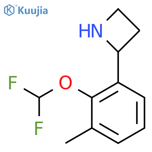 2-2-(difluoromethoxy)-3-methylphenylazetidine structure