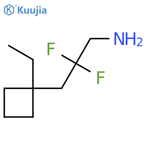 3-(1-ethylcyclobutyl)-2,2-difluoropropan-1-amine structure