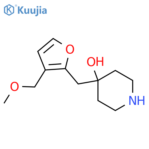 4-{3-(methoxymethyl)furan-2-ylmethyl}piperidin-4-ol structure
