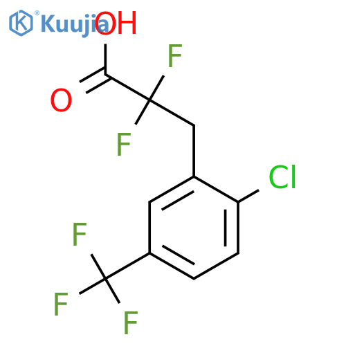 3-2-chloro-5-(trifluoromethyl)phenyl-2,2-difluoropropanoic acid structure
